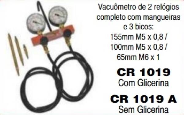 VACUÔMETRO DE 2 RELÓGIOS - CR 1019