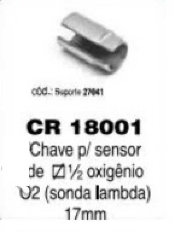 CHAVE PARA SENSOR DE OXIGÊNIO O2 (SONDA LAMBDA) DE 17MM CR-18001