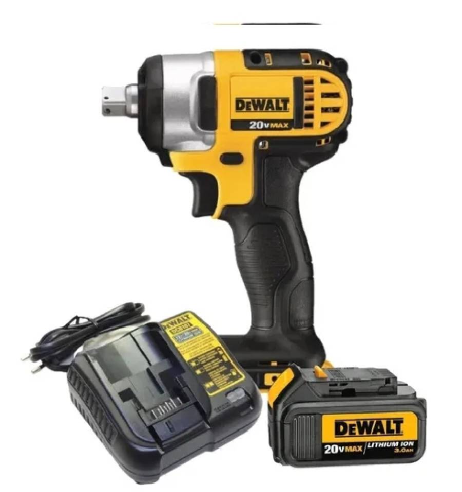 Chave de Impacto DCF 880 DEWALT + Bateria 3ah 20v DCB200 + Carregador