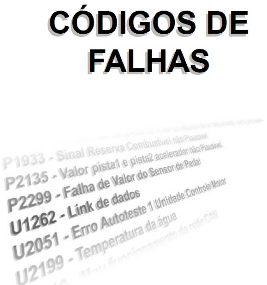 TABELAS DE CÓDIGOS DE FALHA